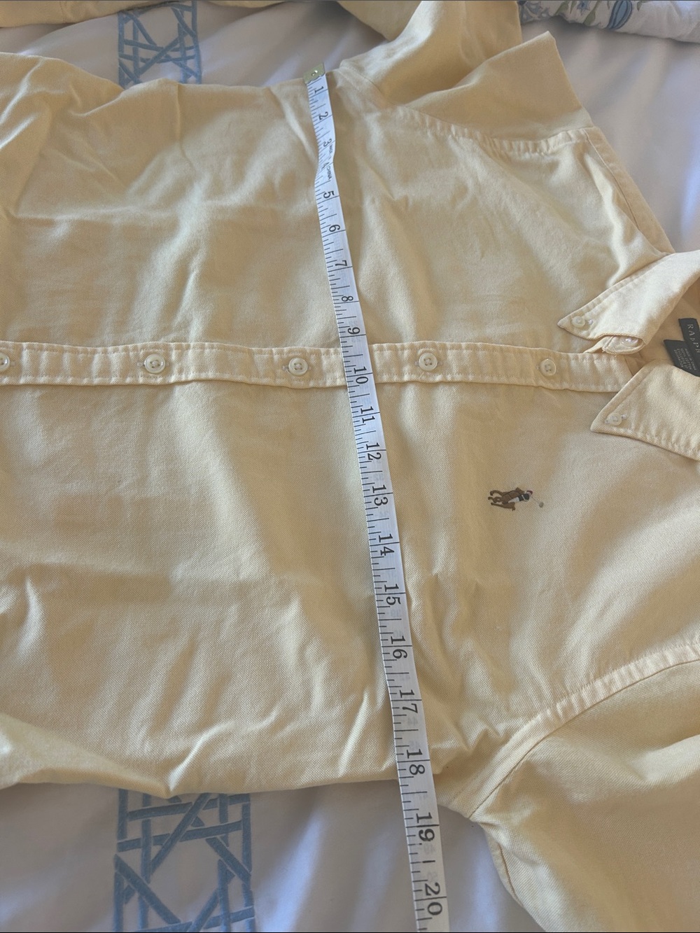 Ralph Lauren Light Yellow Button-Down Oxford Shirt - Picture 4 of 6